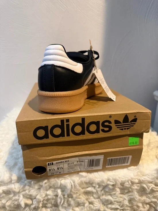 adidas Men’s Black & White Samba Classic Sneakers - Picture 6 of 6